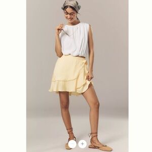 Anthropologie Maeve Ruffle Mini Skirt- size XL